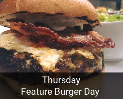 Thursdays Weekly Featured Burger at David's On Tour